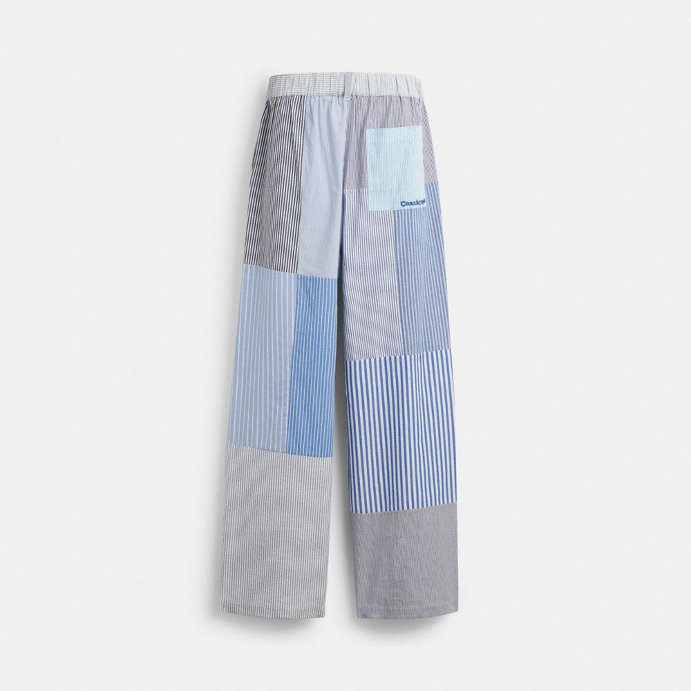 COACH®,Patchwork Striped Pants,,Back View