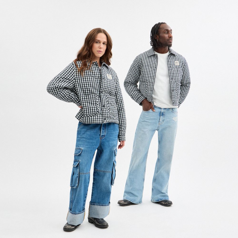 COACH®,Coachtopia Loop Gingham Quilted Jacket,,Scale View