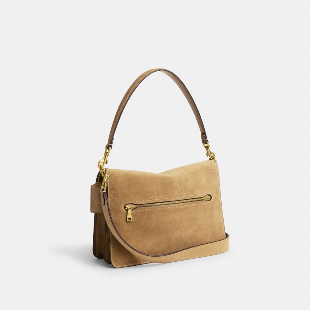 COACH®,Chain Tabby Shoulder Bag 30,Shoulder Bag,Logo,Metal,Day Party,Beige,Angle View