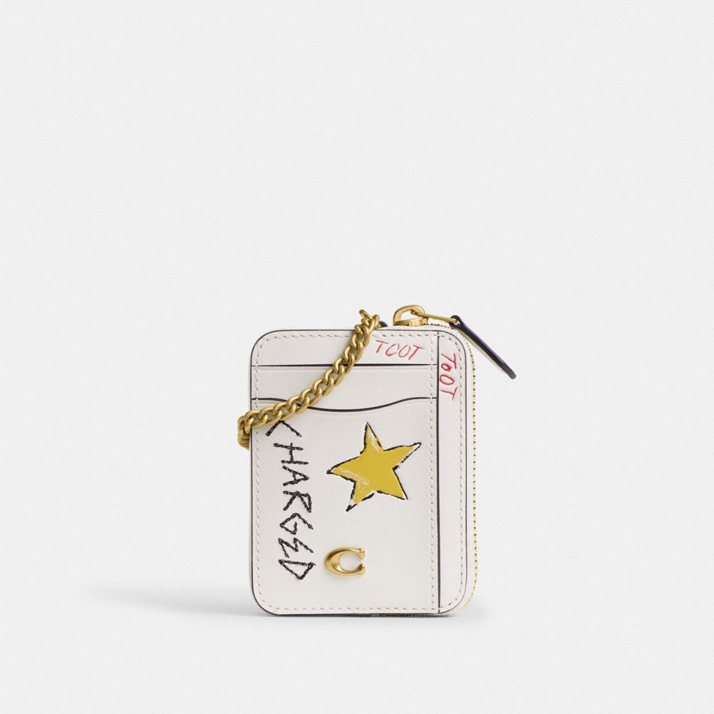 Essential Chain Card Case With Sketch Print, ProductTile