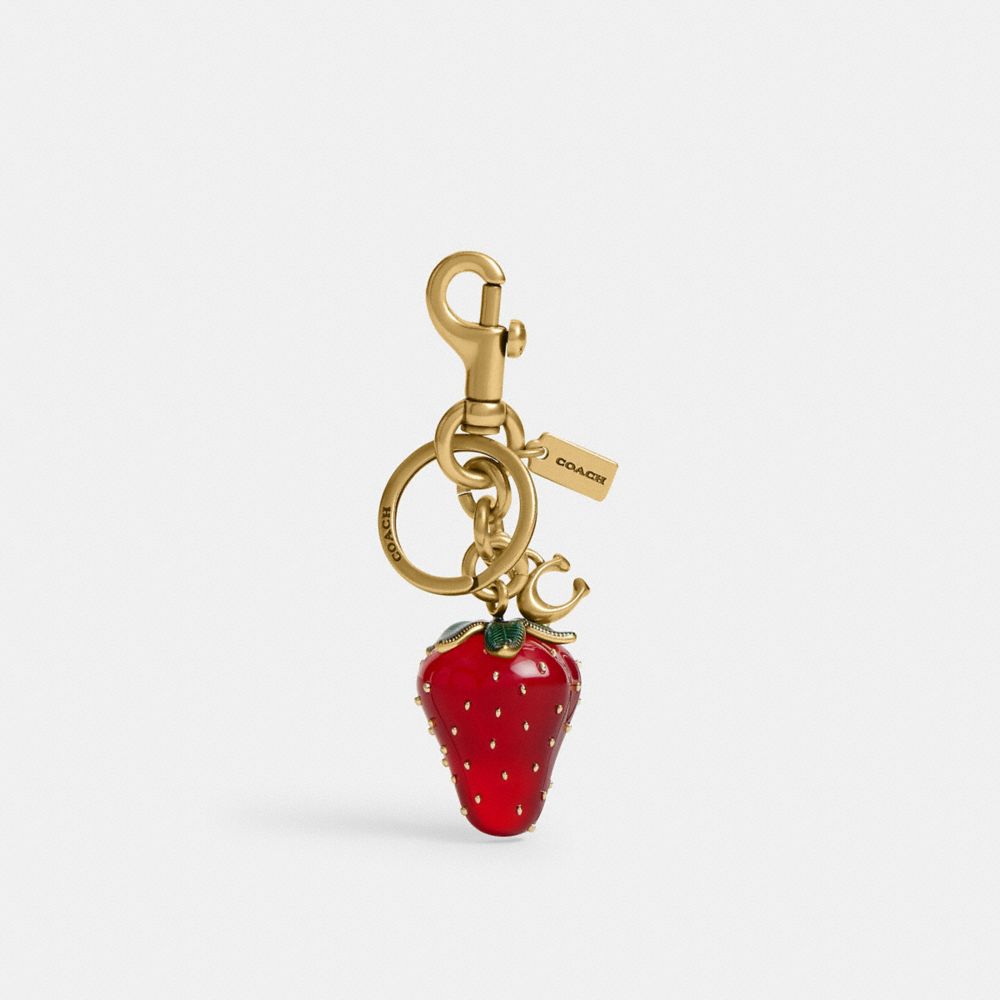 COACH®,Strawberry Bag Charm,,Front View