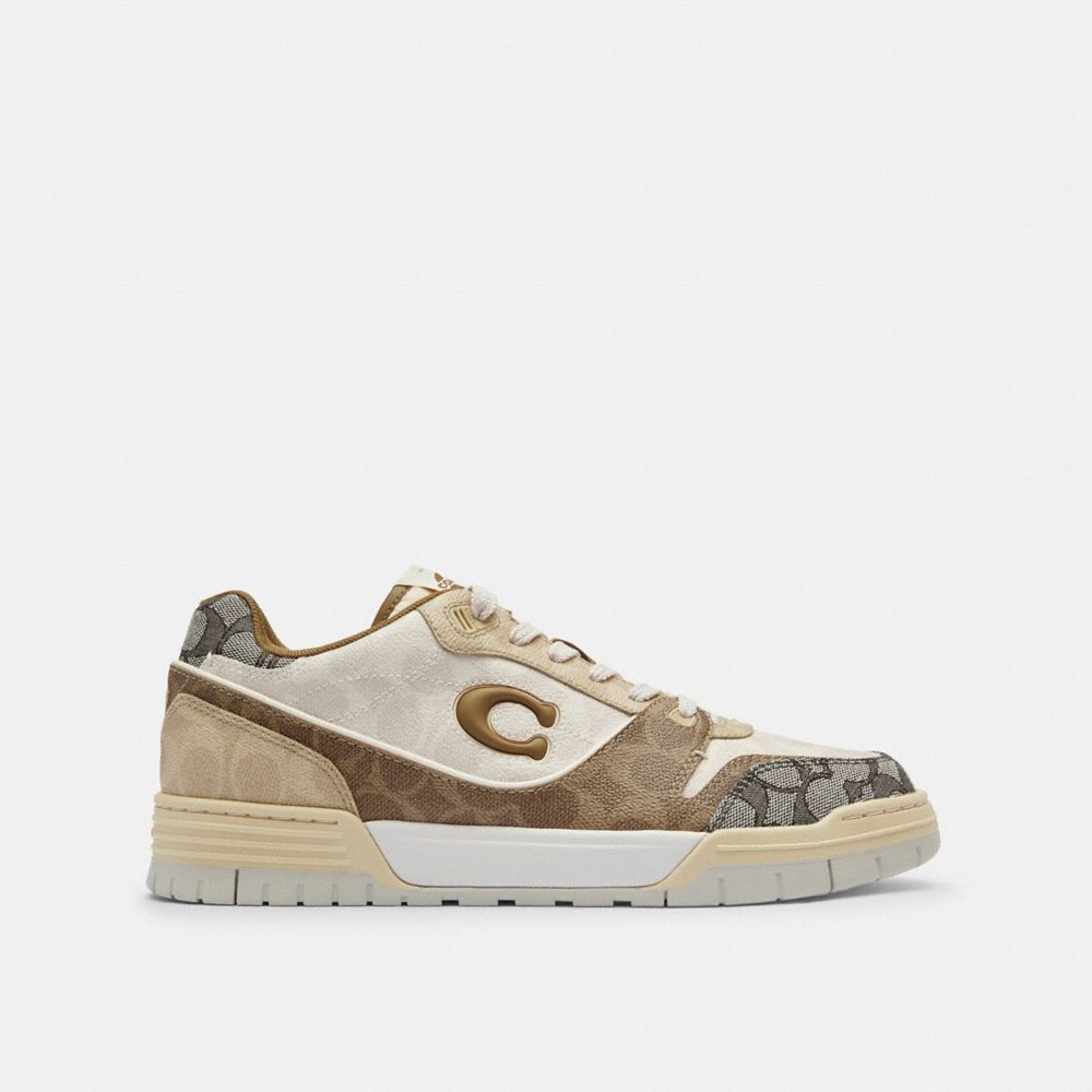 COACH®,Soho Sneaker In Mixed Signature,,Angle View