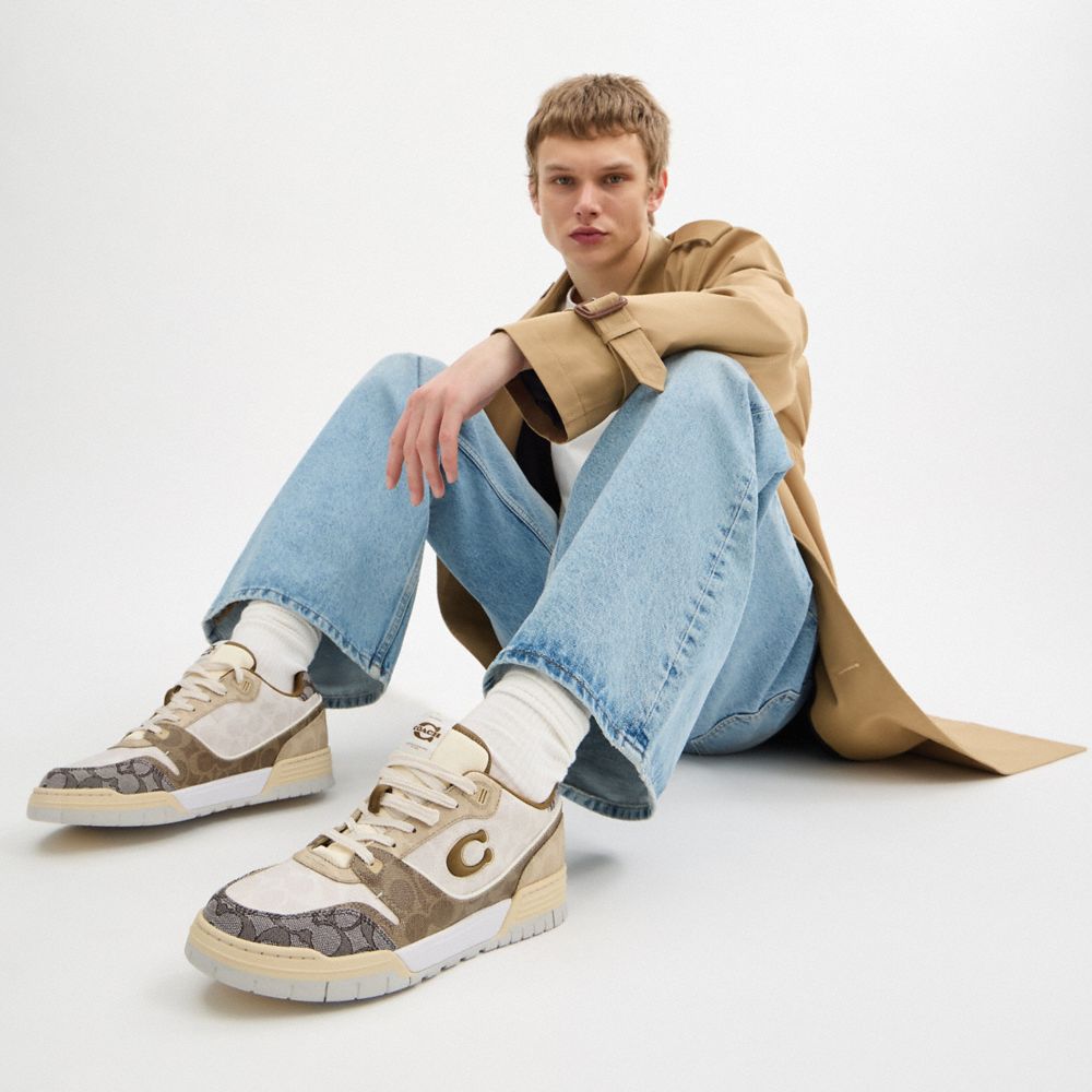 COACH®,Soho Sneaker In Mixed Signature,,Detail View