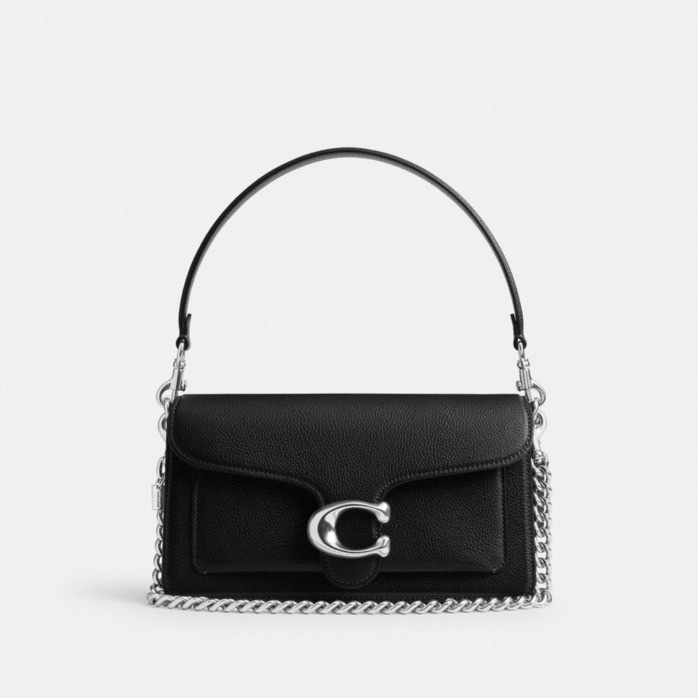 COACH®,Short Chunky Curb Chain Strap,Bag Straps,Logo,Brass,Day Party,Clear,Angle View
