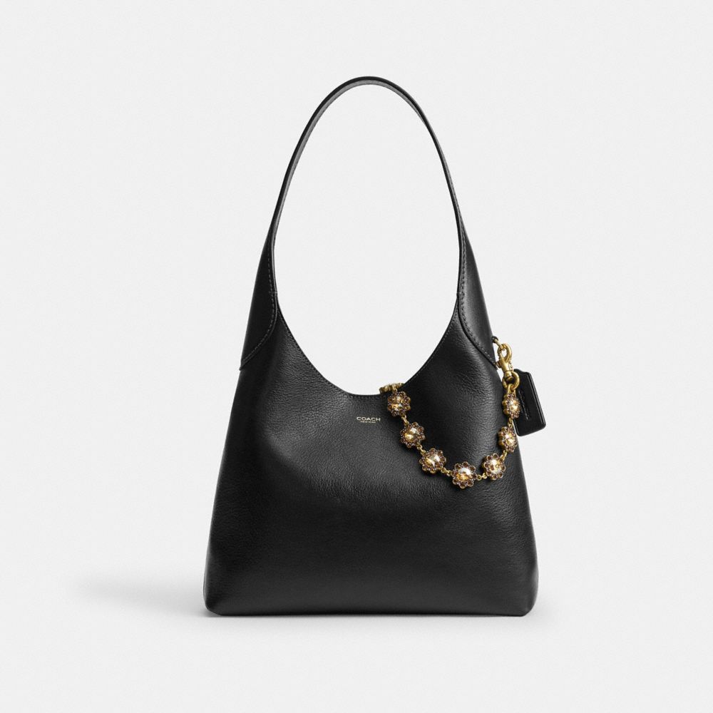 COACH®,Short Jewelry Chain Strap,Bag Straps,Metal,Rhinestones,Logo,Adjustable,Brass,Day Party,Multi Color,Angle View