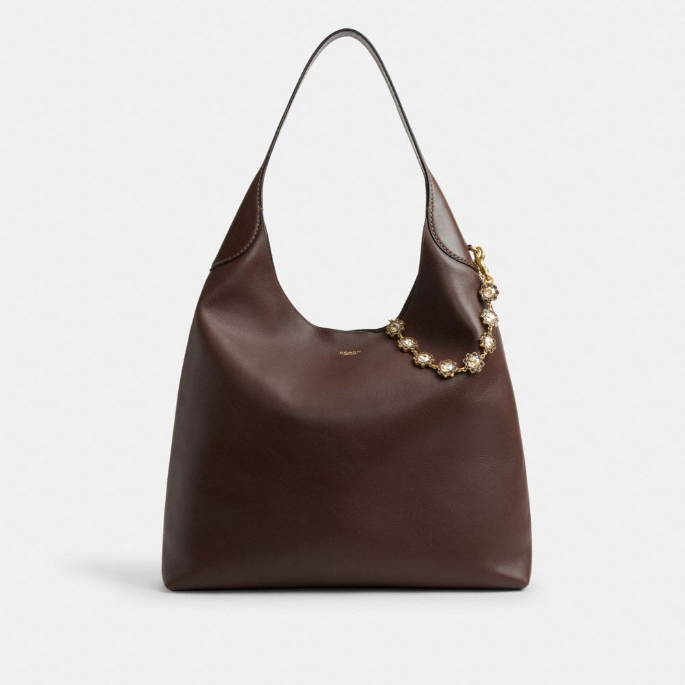 COACH®,Short Jewelry Chain Strap,Bag Straps,Metal,Rhinestones,Logo,Adjustable,Brass,Day Party,Multi Color,Angle View