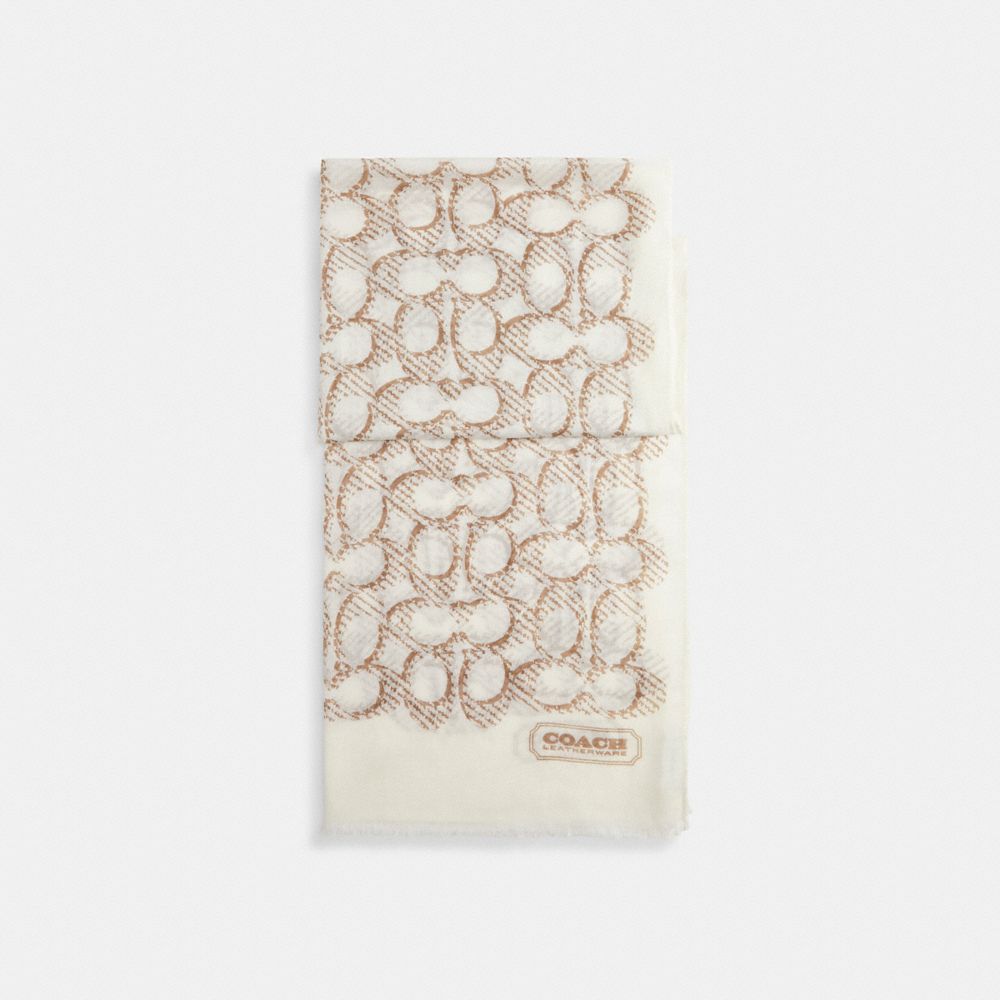 COACH®,Signature Oblong Scarf,,Front View