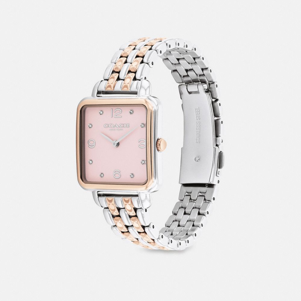 COACH®,Cass Watch, 28 Mm,Analog,Crystal,Gem Embellishment,Logo,Water Resistant,Casual,,Angle View