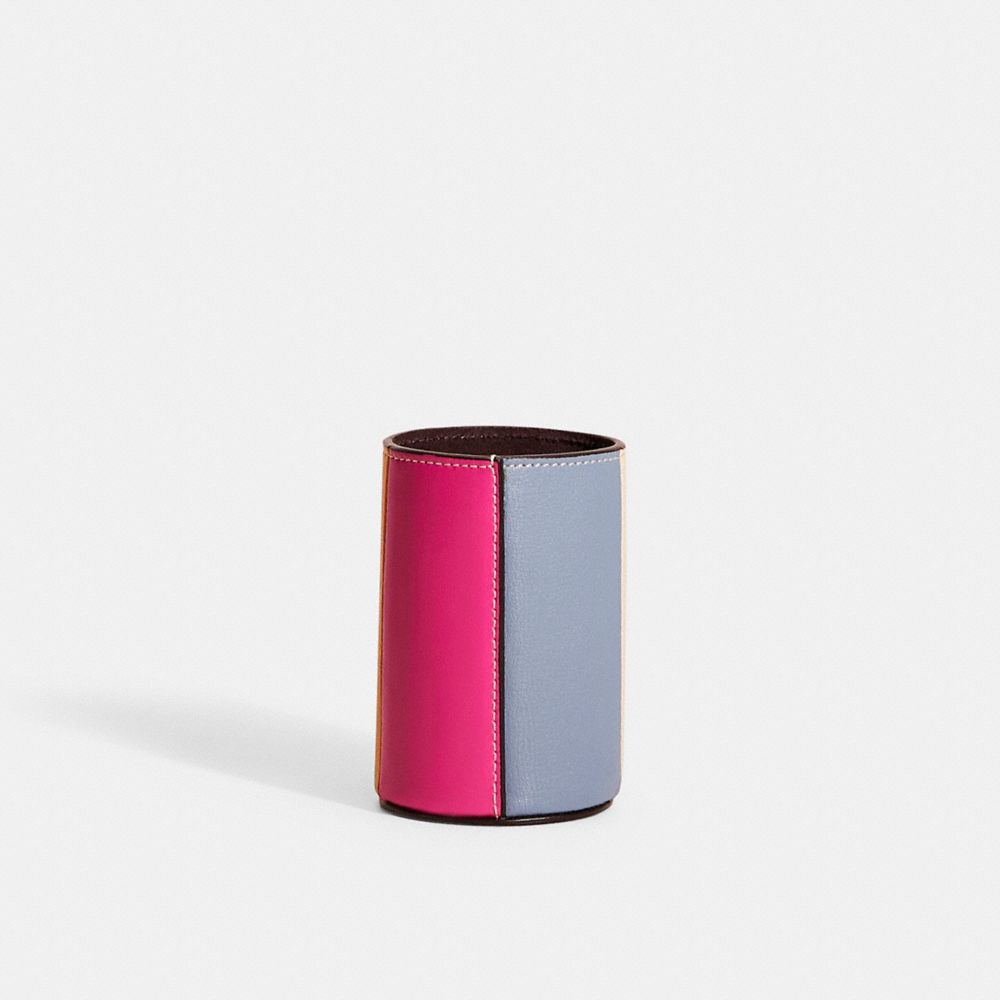 COACH®,REMADE COLORBLOCK PENCIL CUP,Mini,,Back View