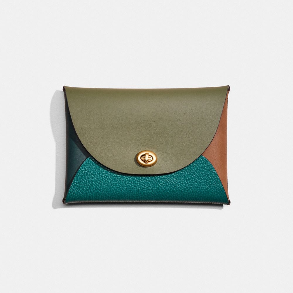 COACH®,REMADE COLORBLOCK LARGE POUCH,Leather,Mini,Pride,,Front View