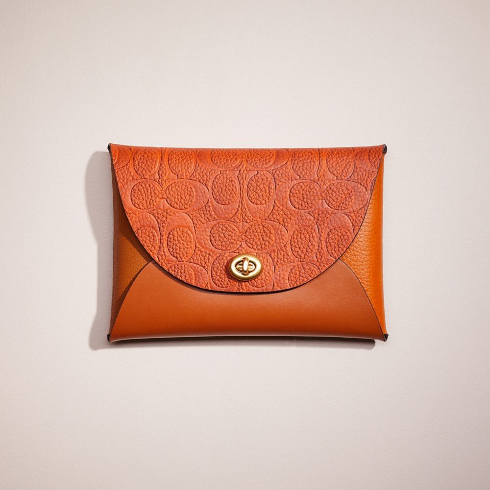 COACH®,REMADE COLORBLOCK LARGE POUCH,Leather,Mini,Pride,,Front View