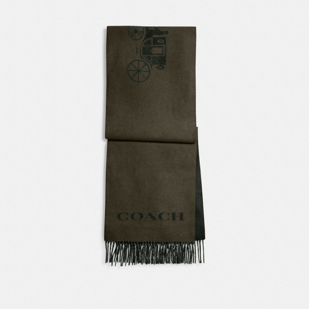 COACH®,HORSE AND CARRIAGE CASHMERE MUFFLER,cashmere,