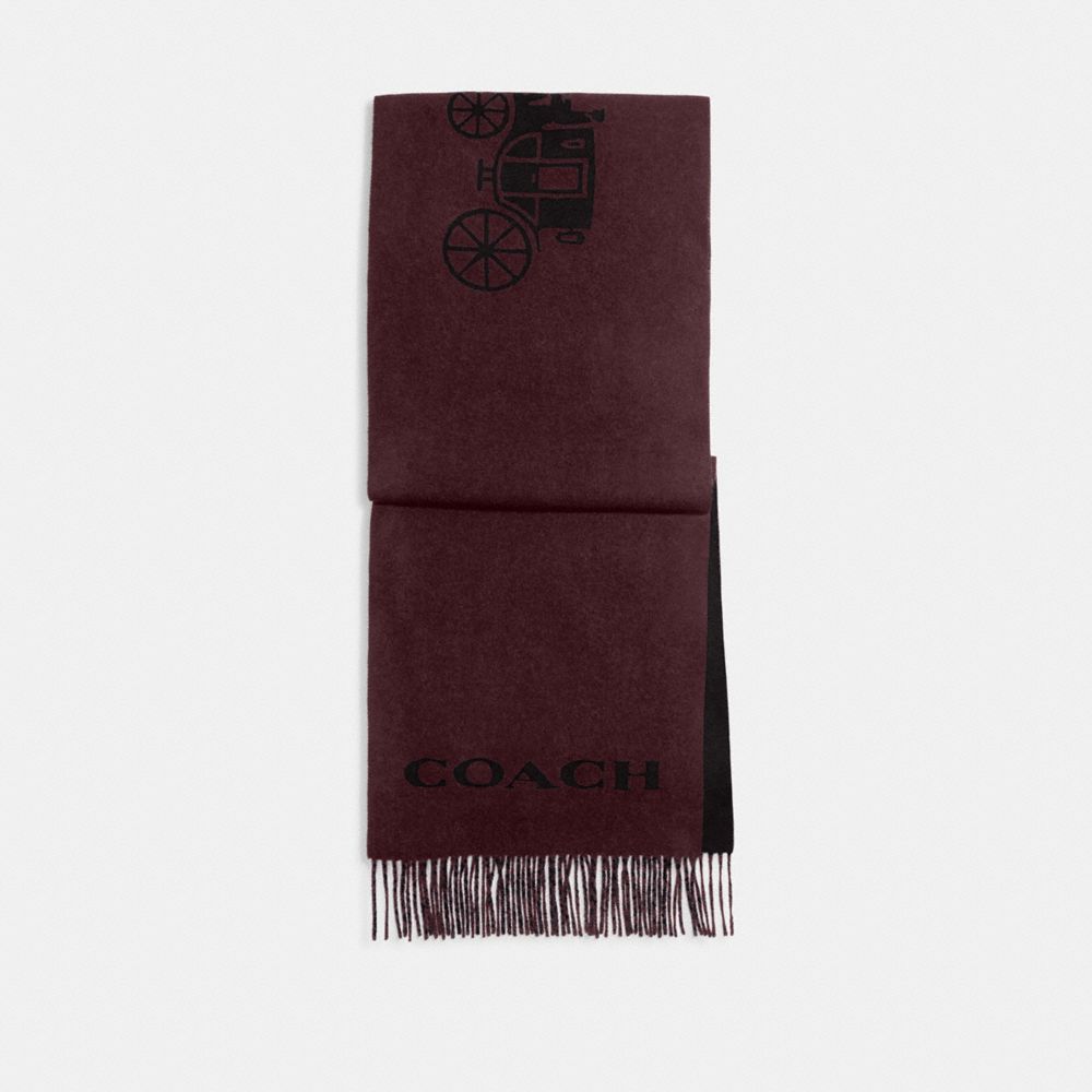 COACH®,HORSE AND CARRIAGE CASHMERE MUFFLER,cashmere,