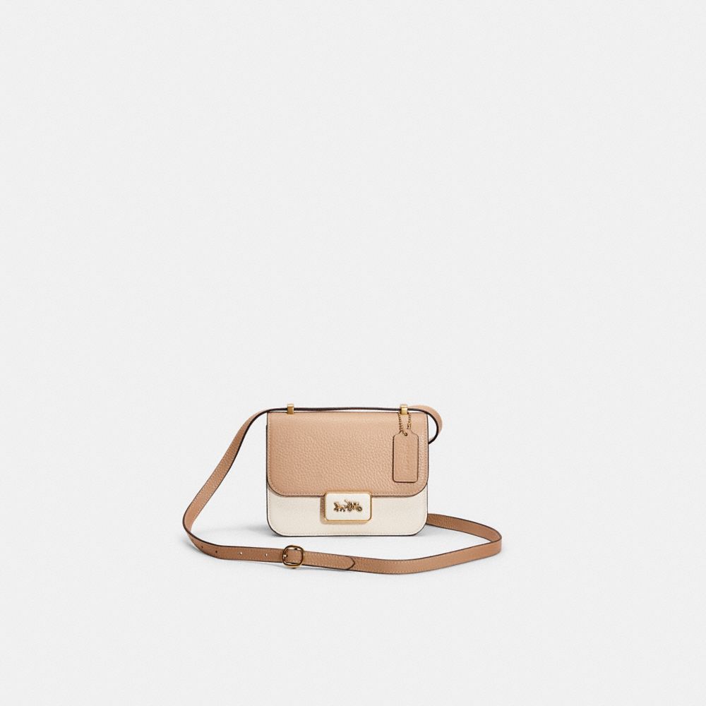COACH®,RESTORED ALIE SHOULDER BAG 18 IN COLORBLOCK,Smooth Leather,Small,,Front View