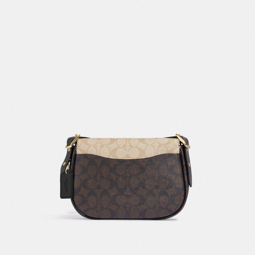 COACH Macie Saddle Bag In Blocked Signature Canvas