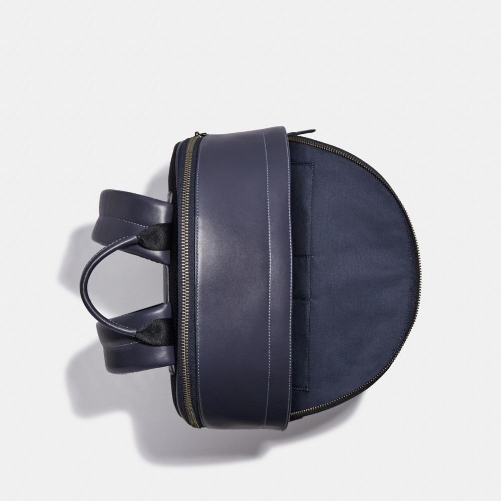 Coach West Backpack In Signature Canvas With Varsity Motif