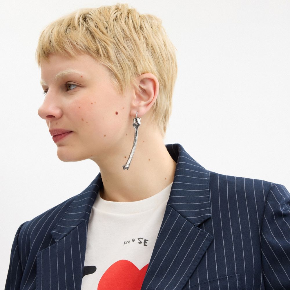 COACH®,Bone Single Earring,Single,Dangle Earring,Resin,Novelty Embellishment,3D Embellishment,Casual,,Detail View