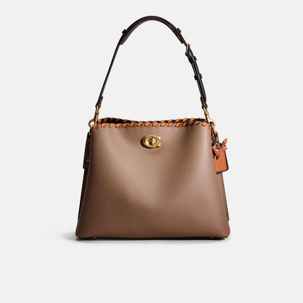 COACH®,Upcrafted Willow Shoulder Bag In Colorblock,,Front View