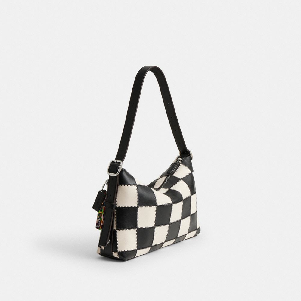 COACH®,Alter/Ego Shoulder Bag In Checkerboard Upcrafted Leather,,Angle View