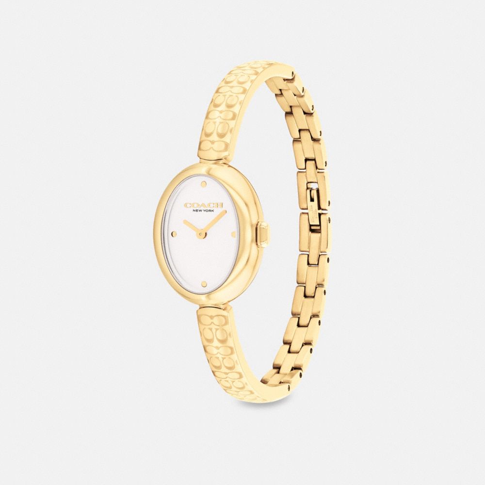 COACH®,Sammy Watch, 22.5 Mm,Analog,Crystal,Metal Material,Word Embellishment,Logo,Water Resistant,Casual,,Angle View