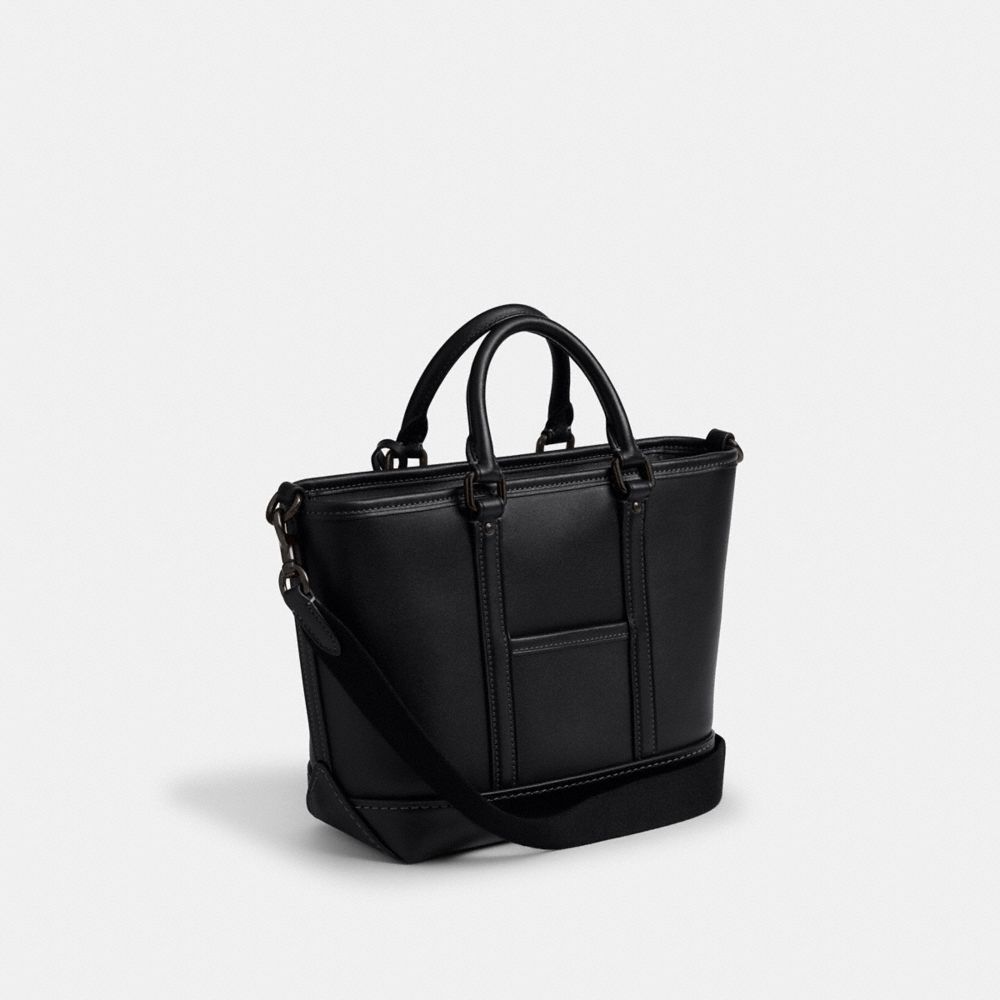 COACH®,Metropolitan Carryall Bag 22,Leather,Tote,Work,Casual,Black,Angle View