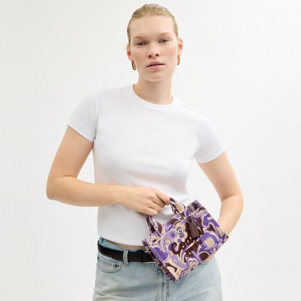 COACH®,Cargo Tote Bag 20 With Paisley Print,Cotton,Tote,Embroidered,Casual,Multi Color,Detail View