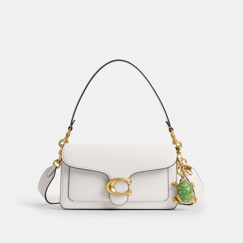 COACH®,Frog Bag Charm,Bag Charm,Rhinestones,Logo,Metal,3D Embellishment,Brass,Casual,Green,Angle View