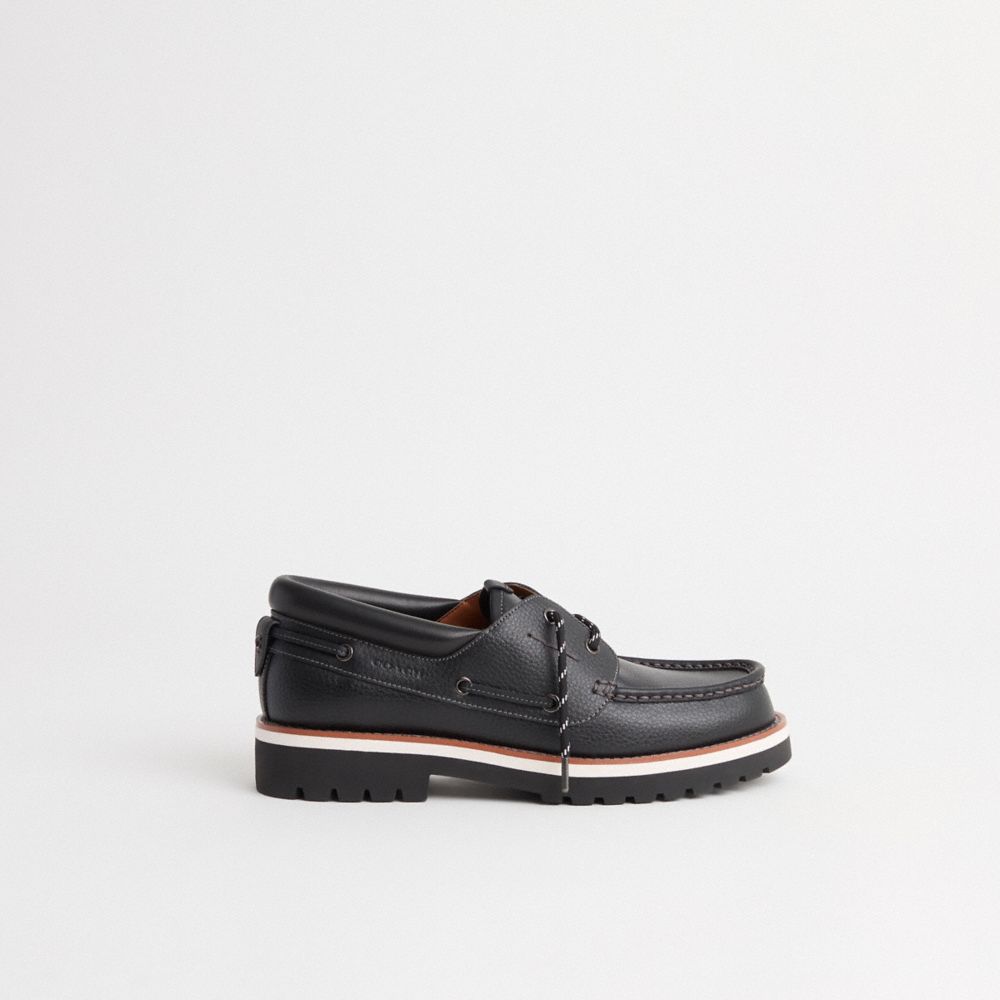 COACH®,Restored Benson Boat Shoe,,Front View