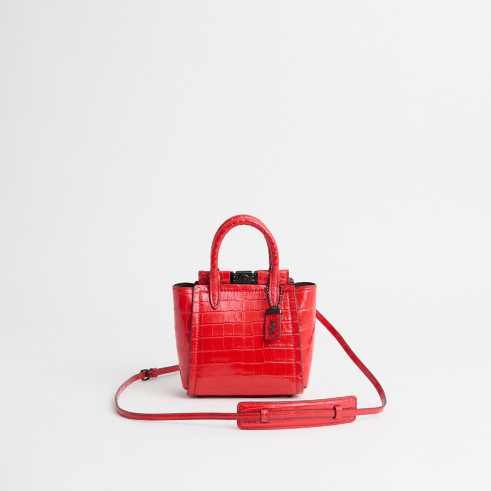 COACH®,Restored Troupe Tote 16 In Alligator,,Front View