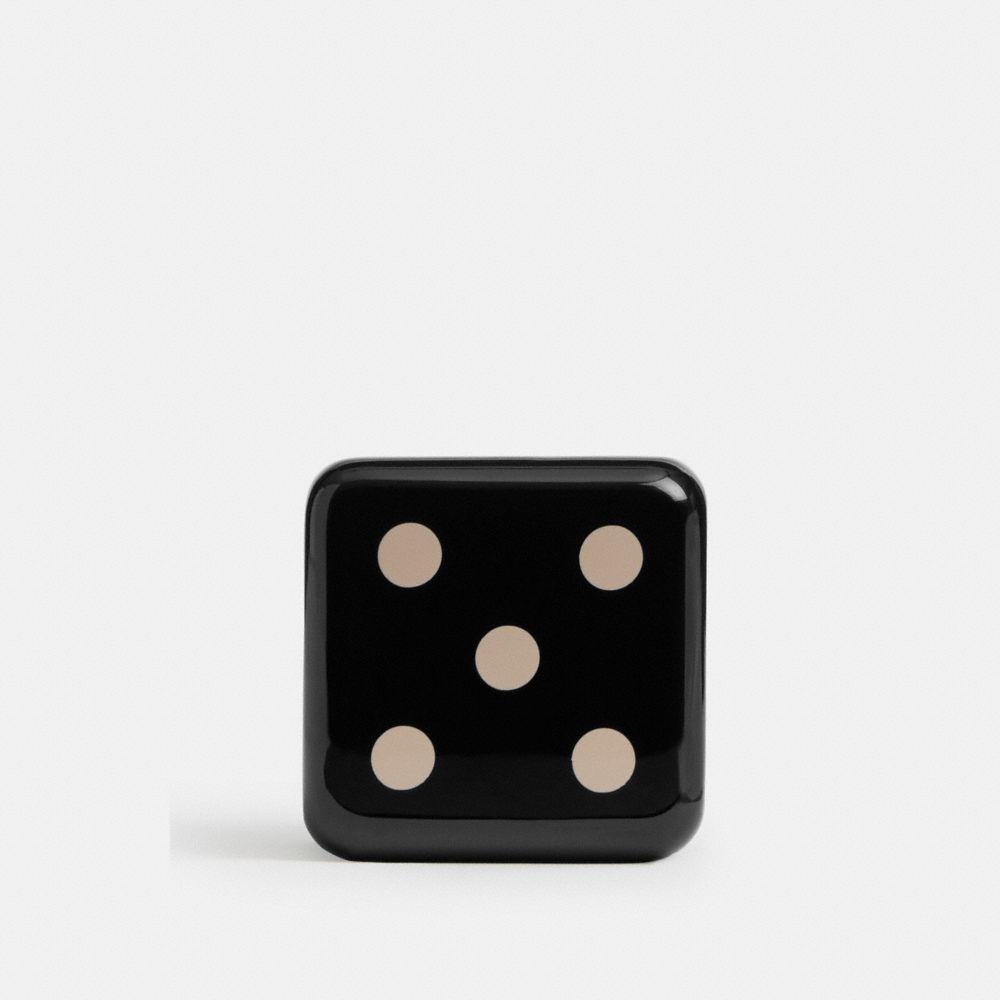 COACH®,Dice Shoe Charm,,Front View