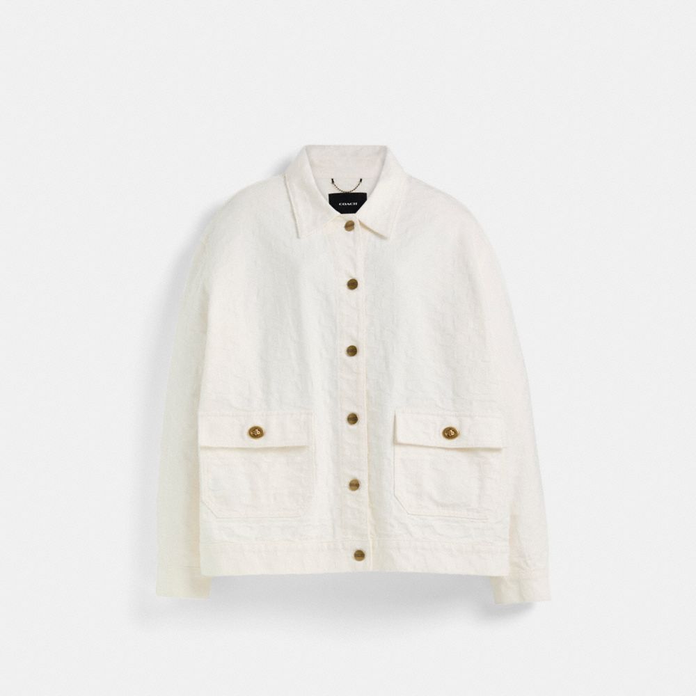 COACH®,Restored Signature Denim Jacket,,Front View