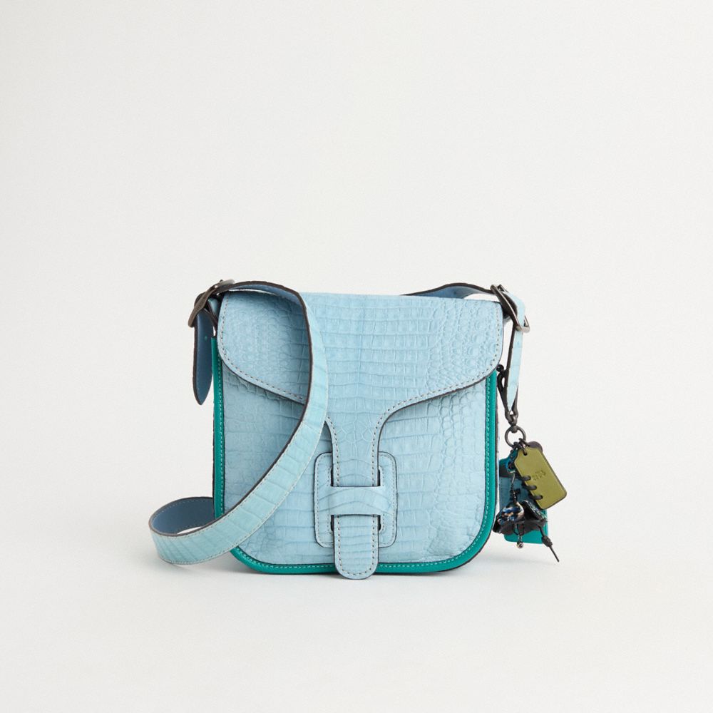 COACH®,Upcrafted Courier Bag In Crocodile,,Front View