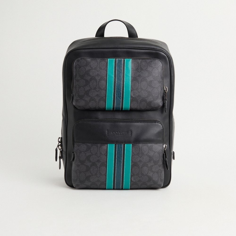 COACH®,Upcrafted Gotham Backpack In Signature Canvas,,Front View