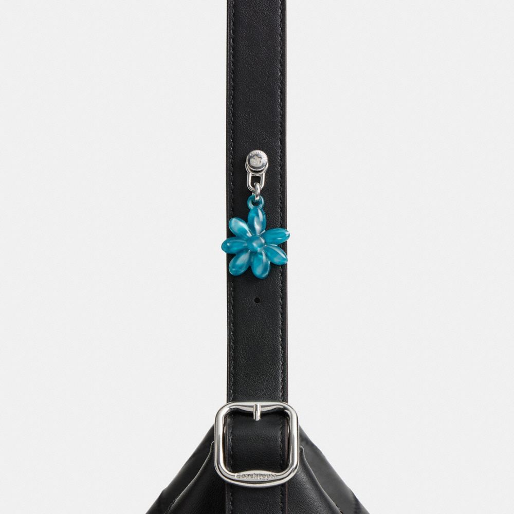 COACH®,Flower Bag Charm,,Angle View