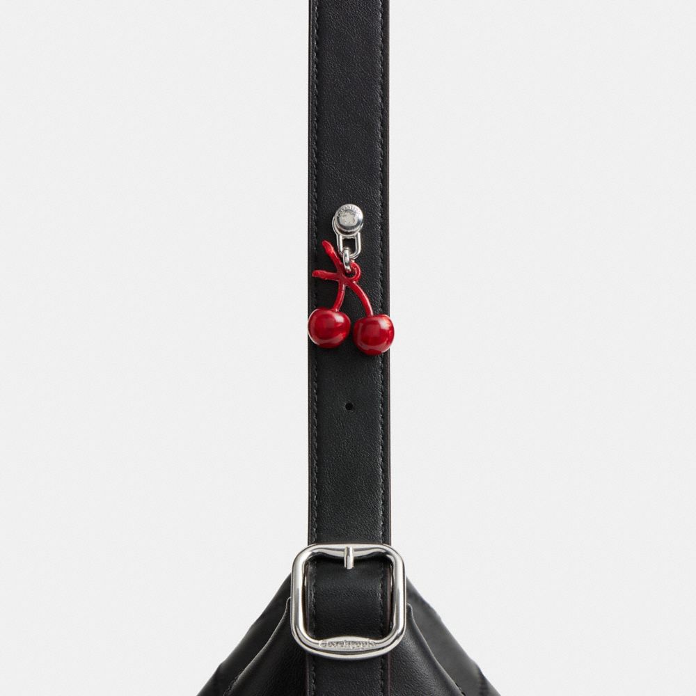 COACH®,Cherry Bag Charm,,Angle View