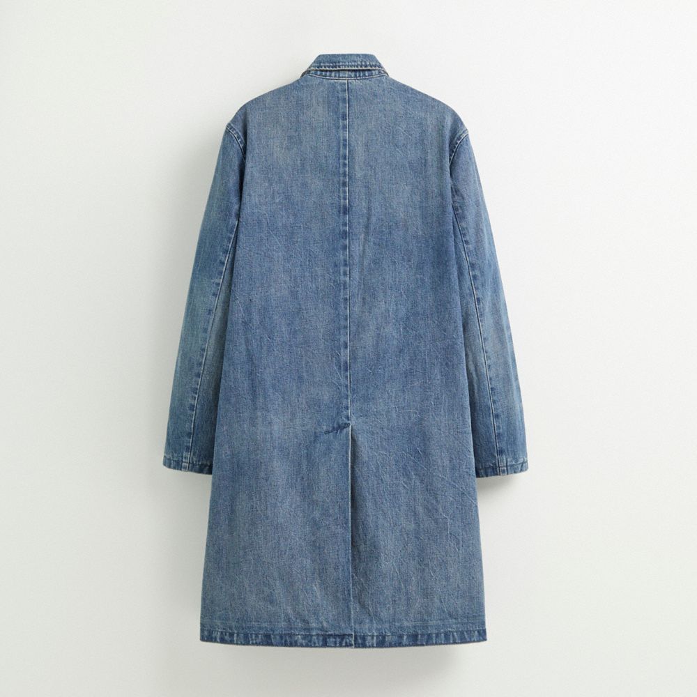 COACH®,Restored Denim Coat,,Back View
