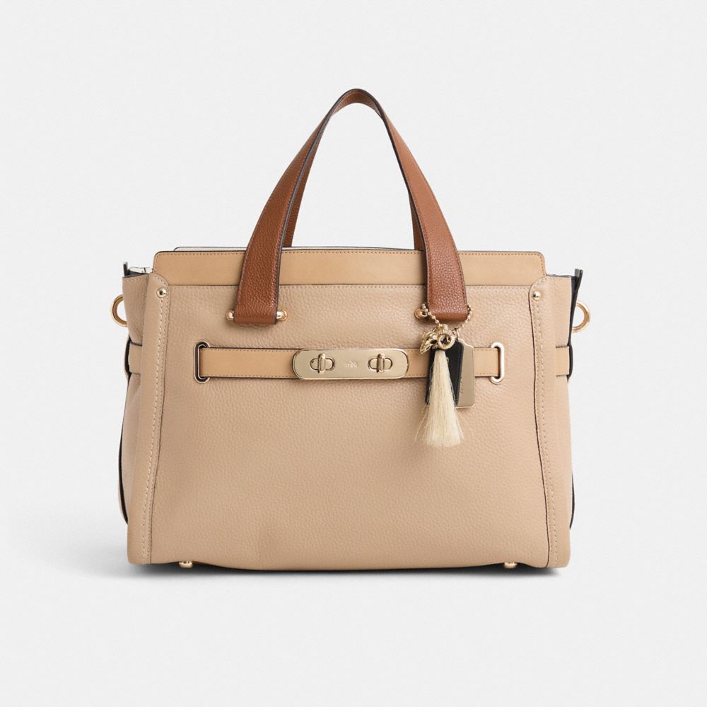 COACH®,Upcrafted Coach Swagger 37 In Colorblock Leather,,Front View