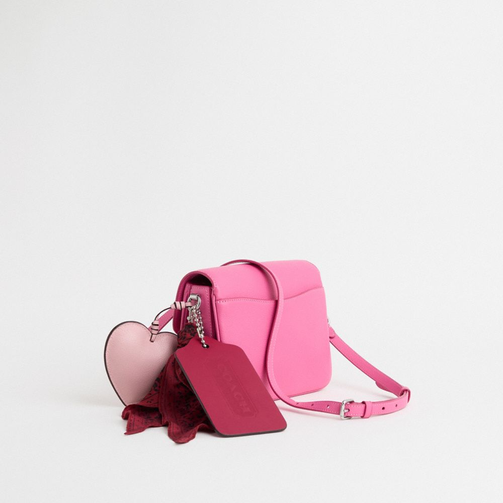 COACH®,Upcrafted Cassie Crossbody Bag 19 With Heart Strap,,Angle View