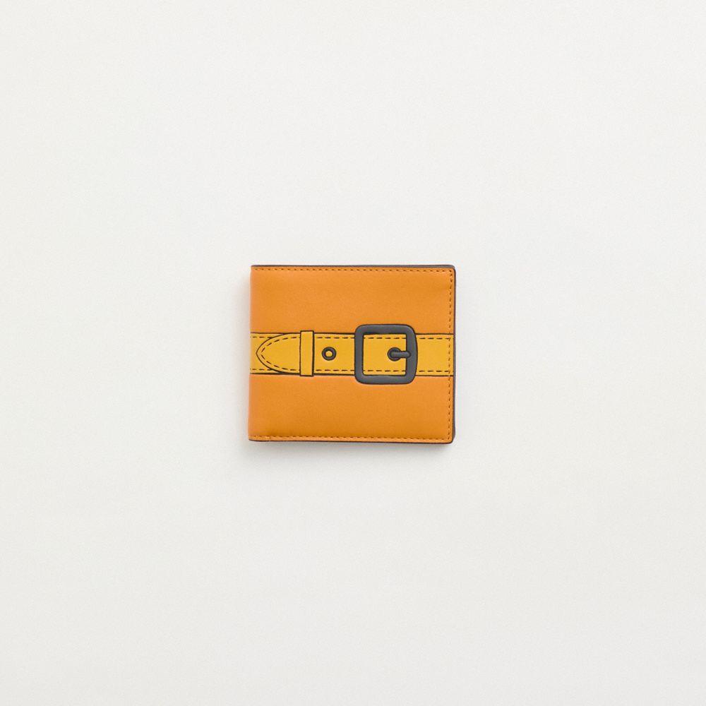 COACH®,Restored Double Billfold Wallet With Trompe L'oeil,,Front View