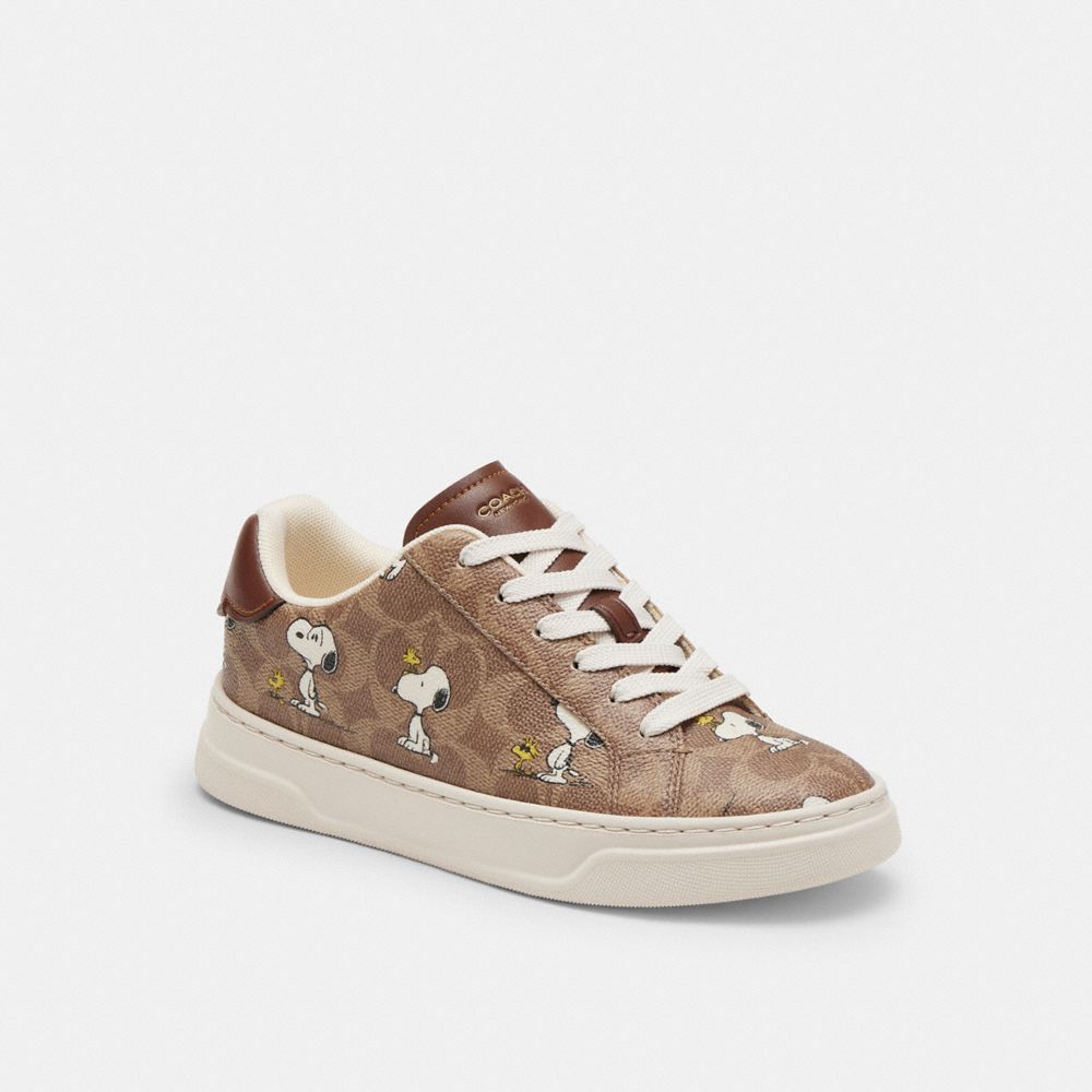 Coach X Peanuts High Line Sneaker In Signature Canvas With Snoopy Print, ProductTile