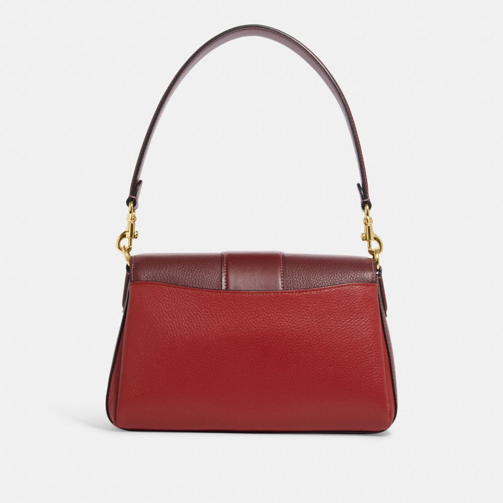 COACH®,Multi Colorblock Leather Grace Shoulder Bag,,Back View