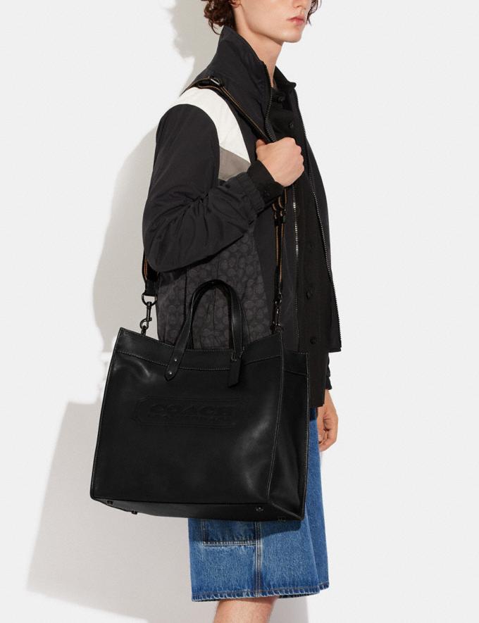 Coach Field Tote 40 With Coach Badge Black New Men's New Arrivals Bestsellers Alternate View 3