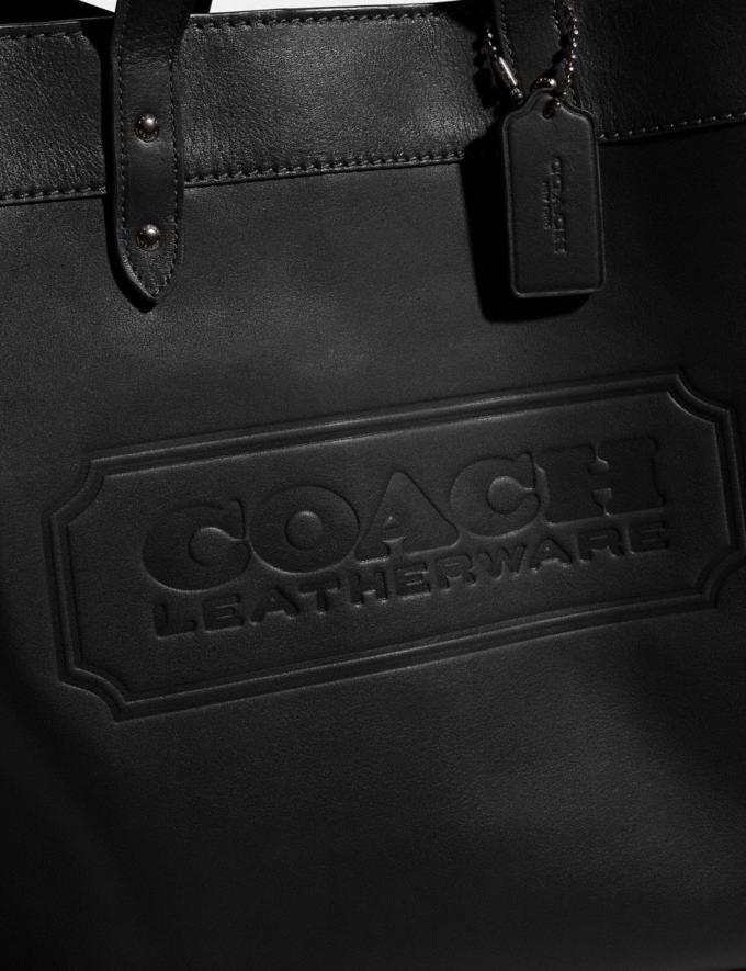 Coach Field Tote 40 With Coach Badge Black New Men's New Arrivals Bestsellers Alternate View 4
