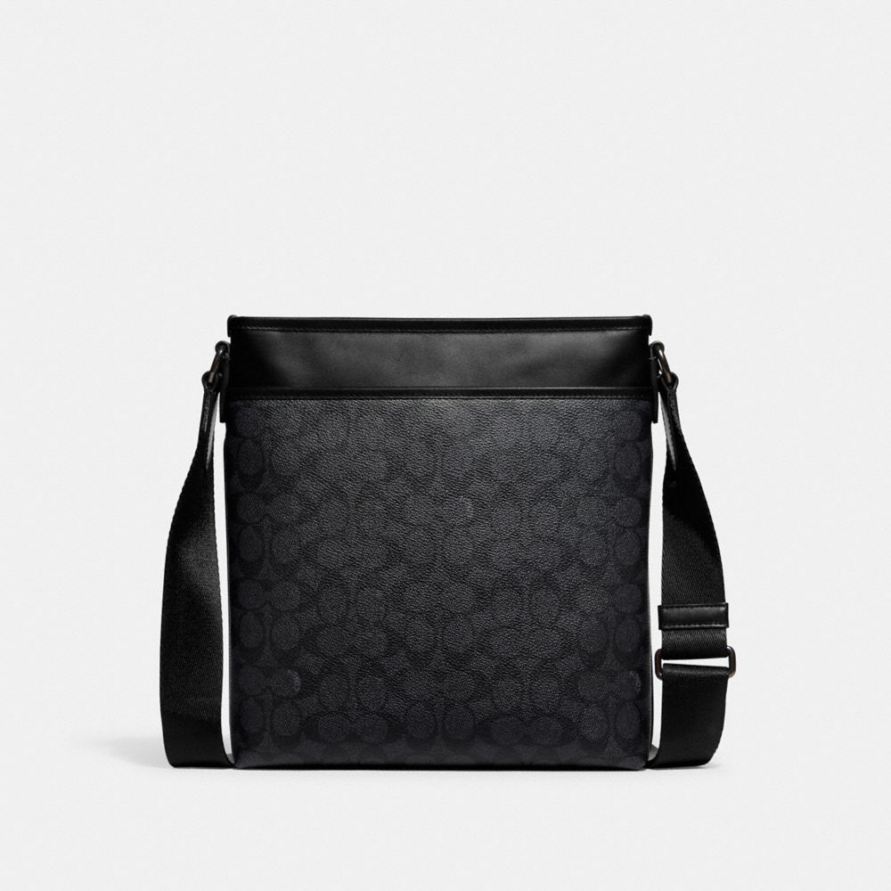 Gotham Slim Signature Coated Canvas Leather Crossbody Bag