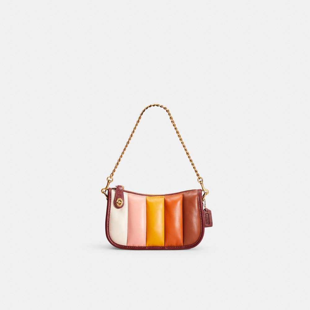 COACH®,RESTORED SWINGER 20 WITH QUILTING,Polished Pebble Leather,Mini,Pride,,Front View