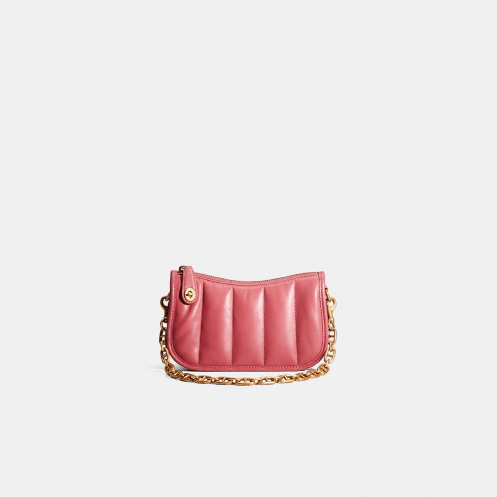 COACH®,RESTORED SWINGER 20 WITH QUILTING,Polished Pebble Leather,Mini,Pride,,Front View