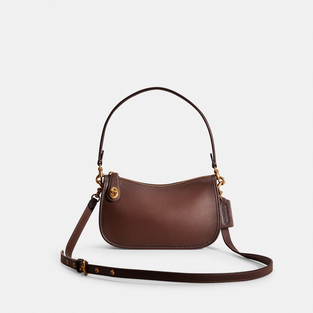 COACH®,RESTORED SWINGER BAG,Glovetanned Leather,Small,,Front View