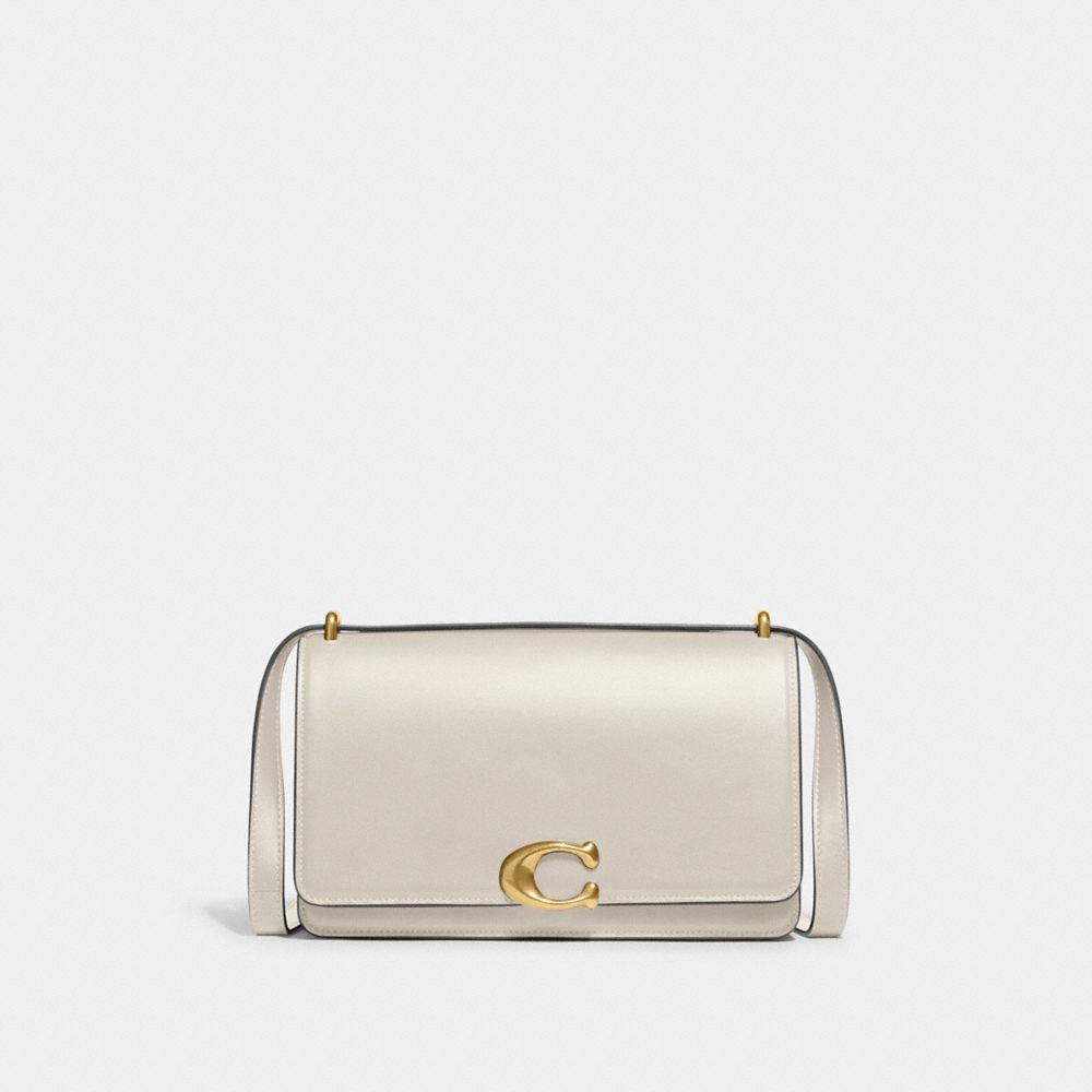 Coach Women's Bandit Leather Shoulder Bag In Brass/ivory