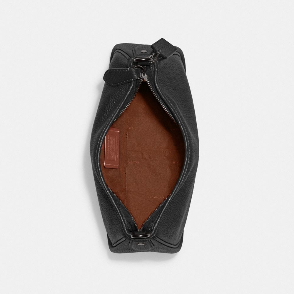 COACH®,Cary Crossbody Bag,Leather,Hobo,Logo,Metal,Casual,Black,Inside View,Top View