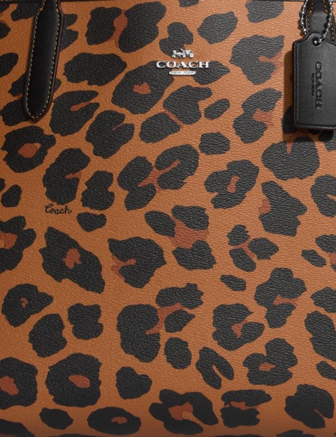 COACH: City Tote In Signature Canvas With Leopard Print